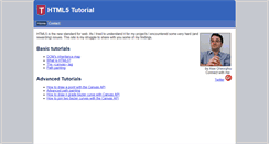 Desktop Screenshot of html5tutorial.com